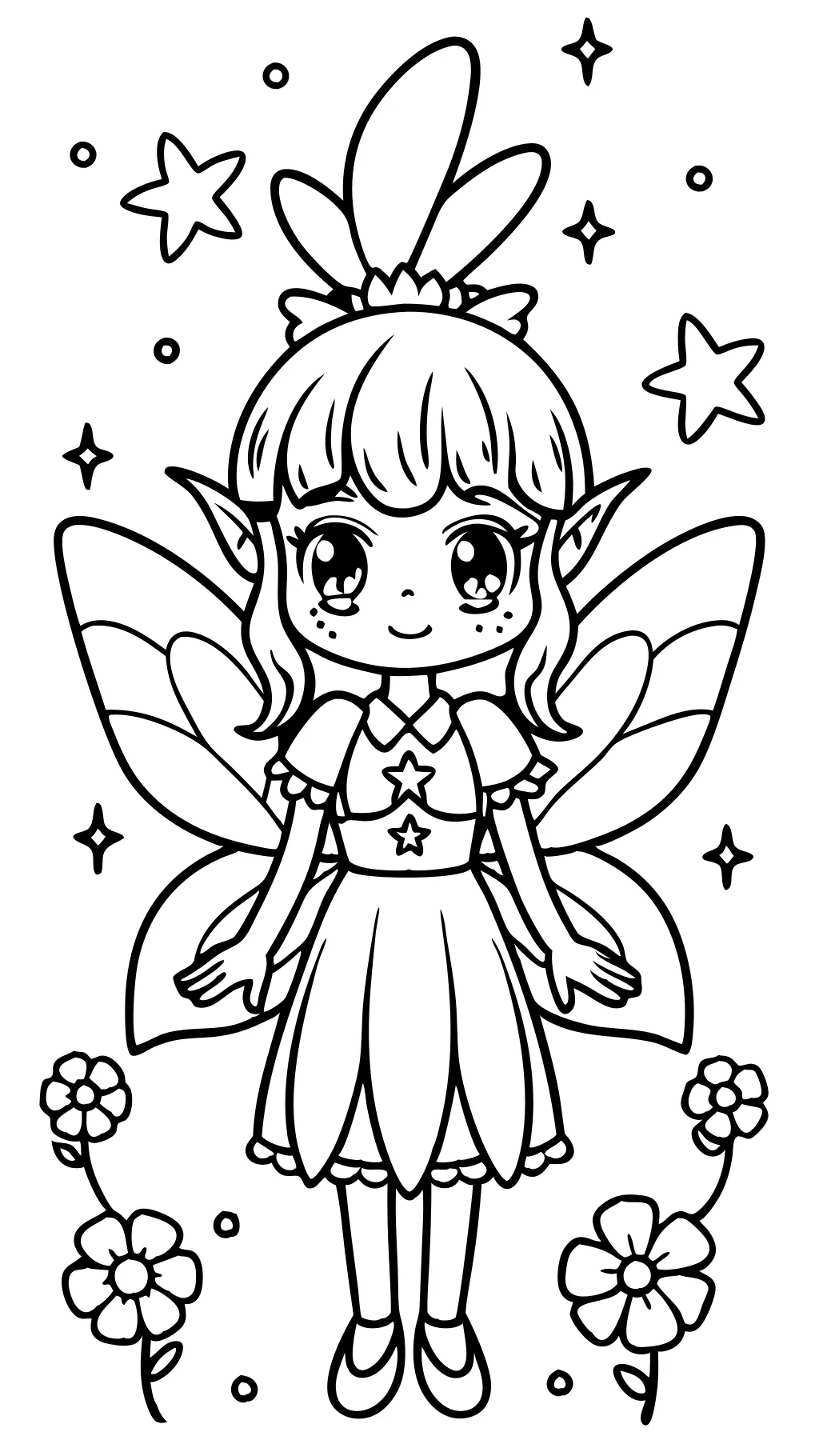 anime fairy coloring pages